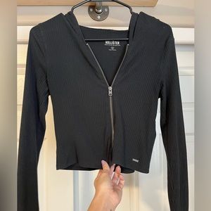 Hollister cropped zip up